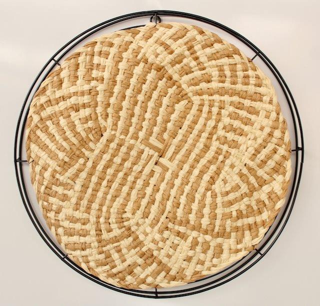BEIGE WOVEN WALL HANGING  39CM